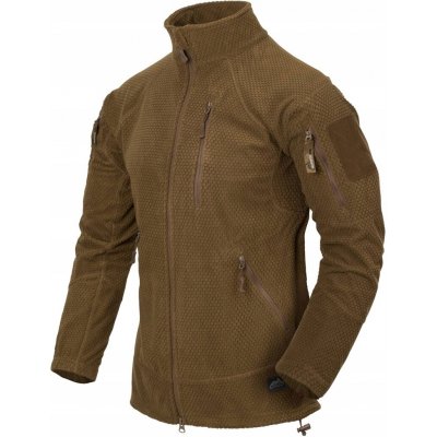 Bunda Helikon-Tex Alpha Hoodie Grid Fleece Coyote – Zboží Mobilmania