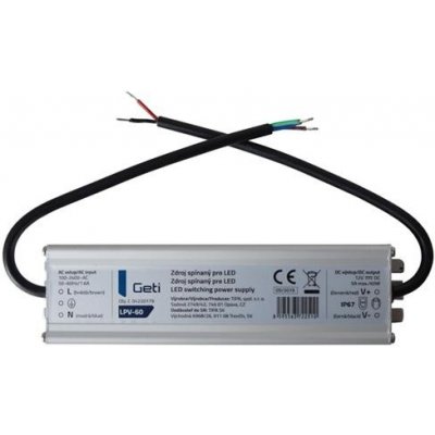 Zdroj spínaný pro LED 12V/ 60W GETI LPV-60 – Zbozi.Blesk.cz