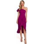 Makeover šaty na jedno rameno K146 fialová – Zboží Mobilmania