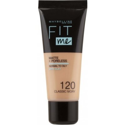 Maybelline Fit Me! Matte + Poreless sjednocující makeup s matujícím efektem 120 classic ivory 30 ml