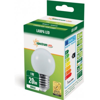 Spectrum LED žárovka E27 1W 230V studená bílá – Hledejceny.cz