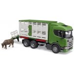 Bruder Přepravník zvířat Scania s figurkou krávy - 3548 – Zboží Mobilmania