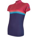 Sensor SUMMER STRIPE krátký rukáv modrá/lilla dámský – Zboží Dáma
