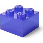 LEGO® úložný box 4 s víkem třpitivá fialová – Sleviste.cz