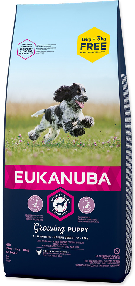 Eukanuba Puppy & Junior Medium Breed 15 kg