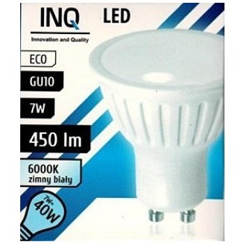 INQ LED žárovka GU10 7W studená bílá