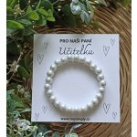 JwL Luxury Pearls jemný náramek z pravých perel s kovovým srdíčkem JL0417 – Sleviste.cz