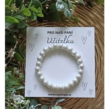 JwL Luxury Pearls jemný náramek z pravých perel s kovovým srdíčkem JL0417