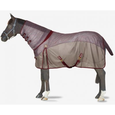 Horze Letní deka s krkem Kenya šedo vínová – Sleviste.cz