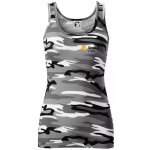 Štosuj s námi logo na prsu dámské Maskáčové tílko Šedý maskáč – Sleviste.cz