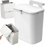 Verk 27571 Závěsný odpadkový koš s víkem 9 L, bílý – Zboží Mobilmania