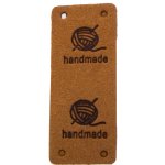 Nášivka HAND MADE klubko 50x20mm Varianta: sv. hnědá – Hledejceny.cz