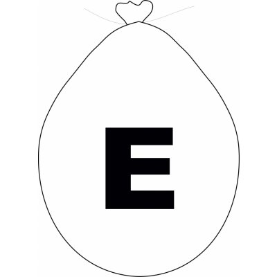 Balónek písmeno E bílé – Zboží Mobilmania