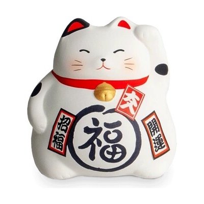 Pokladnička Bílý Kočka pro Štěstí Maneki Neko – Zboží Dáma
