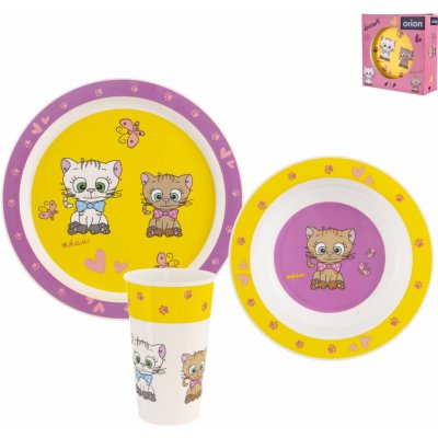 Orion Jídelní dětská sada KOCOUŘI 3 díly – Hledejceny.cz