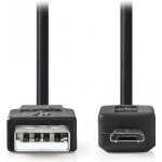 Nedis CCGP60500BK30 USB 2.0 zástrčka A - zástrčka micro B, 3m, černý – Sleviste.cz