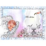 Přání ke křtu (skládací, chlapec) – Hledejceny.cz