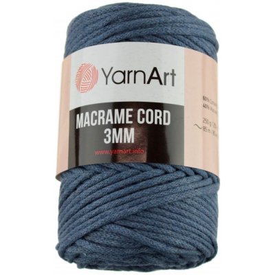 Macrame Cord 3 mm 761 modrošedá YarnArt – Zboží Mobilmania