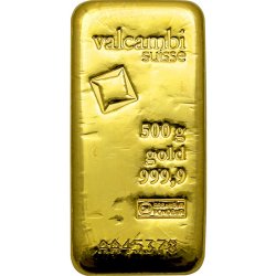 Valcambi litý zlatý slitek 500 g