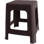 MEGA PLAST Umělý taburet ratan, 45 x 35,5 x 35,5 cm - hnědý – Zbozi.Blesk.cz