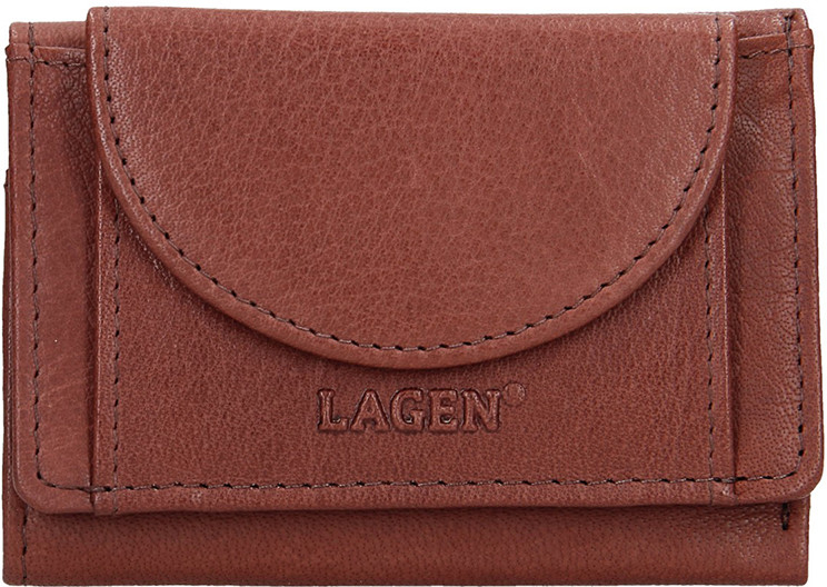 Lagen Unisex mini peněženka kožená W-2030 hnědá BRN