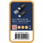 Akasa AK-CBUB65-10BK USB 3.2 Gen 2 Type-C/A na Type-C, 1m – Hledejceny.cz