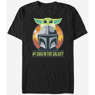 Zoot.Fan unisex tričko Star Wars Mando Piggy Back Černé – Zboží Mobilmania