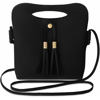 unikátní dámská kabelka listonoška s třásněmi černá
