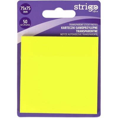 Samolepící bloček 75x75mm 50ks neon žlutá – Hledejceny.cz