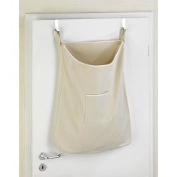 WENKO Bavlněná taška na prádlo, taška KANGUR pro zavěšení na dveře - 65 l