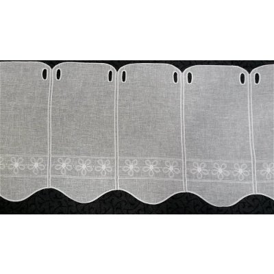 záclona na vitrážku květy 11383 bílá 60 cm – Hledejceny.cz