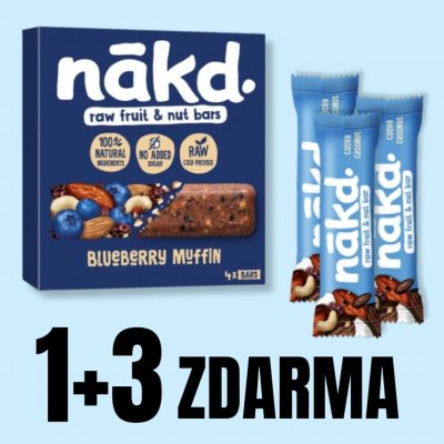 Nakd Blueberry muffin 4 x 35 g – Zboží Dáma
