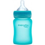 Everyday Baby Láhev sklo senzor turquoise 150ml – Zboží Mobilmania