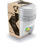Prosperplast Sada 3 odpadkových košů SORTIBOX 3 x 25 l popelavá – Zboží Dáma