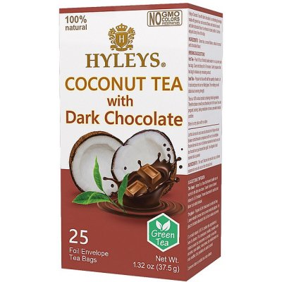 Hyleys Zelený čaj s kokosem a čokoládou sáčky 25 x 1,5 g