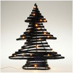 Koopman | LED Vánoční dekorace 30xLED/3xAA 40 cm teplá bílá stromeček/černá | AMZ142040 – Hledejceny.cz