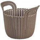 Koše na prádlo CURVER KNIT kulatý , 23x20x41 cm, 3L, hnědá