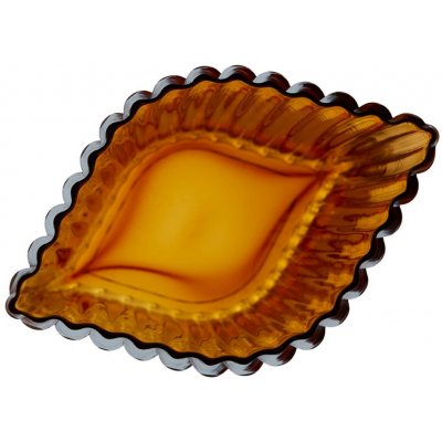 AYTM Váza Folium, výška 25 cm, jantarová barva, sklo - 508580633090 – Hledejceny.cz