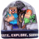 zimní podzimní čepice potisk MINECRAFT modrá – Zboží Dáma