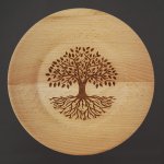 AMADEA Dřevěný talíř strom bukový masivní dřevo 25 cm – Zbozi.Blesk.cz