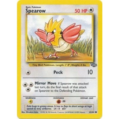 Pokémon kusová karta JU 62/64 Spearow - Jungle Stav: Excellent