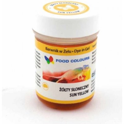 Food Colours Gelová barva zářivě žlutá 35 g – Zboží Dáma