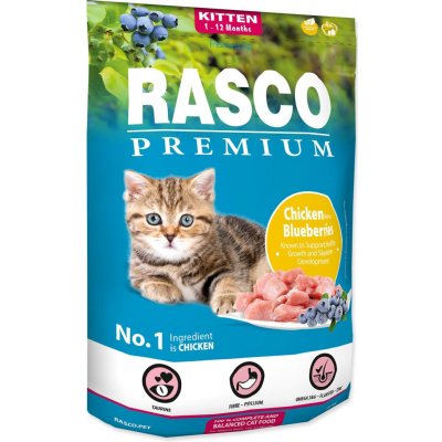 Rasco Premium Kitten chicken blueberries 0,4 kg – Hledejceny.cz