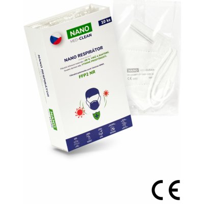 Nano Medical Nanovlákenný respirátor FFP2 nano Med. Clean bílý 10 ks