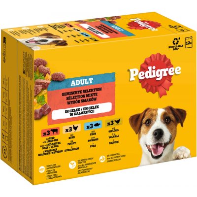 Pedigree výběr v želé 4 varianty 96 x 100 g – Sleviste.cz