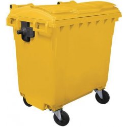 Manutan Expert Plastová popelnice 770 l, žlutá
