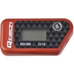 měřič motohodin bezdrátový s nulovatelným počítadlem, Q-TECH (červený) – Sleviste.cz
