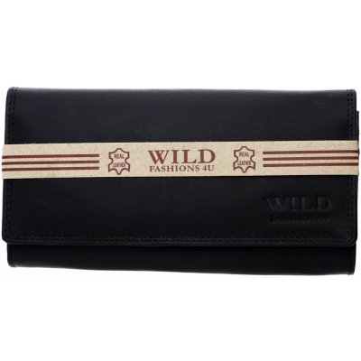 Wild Fashion dámská kožená peněženka černá – Zboží Mobilmania