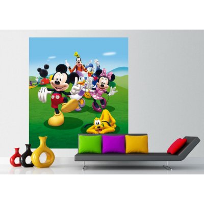 AG Design FTDNXL-5131 Dětská vliesová fototapeta Mickey Mouse a přátelé rozměry 180 x 202 cm