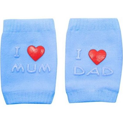 New Baby Dětské nákoleníky s ABS I Love Mum and Dad modré I love Mum and Dad Modrá – Zboží Mobilmania